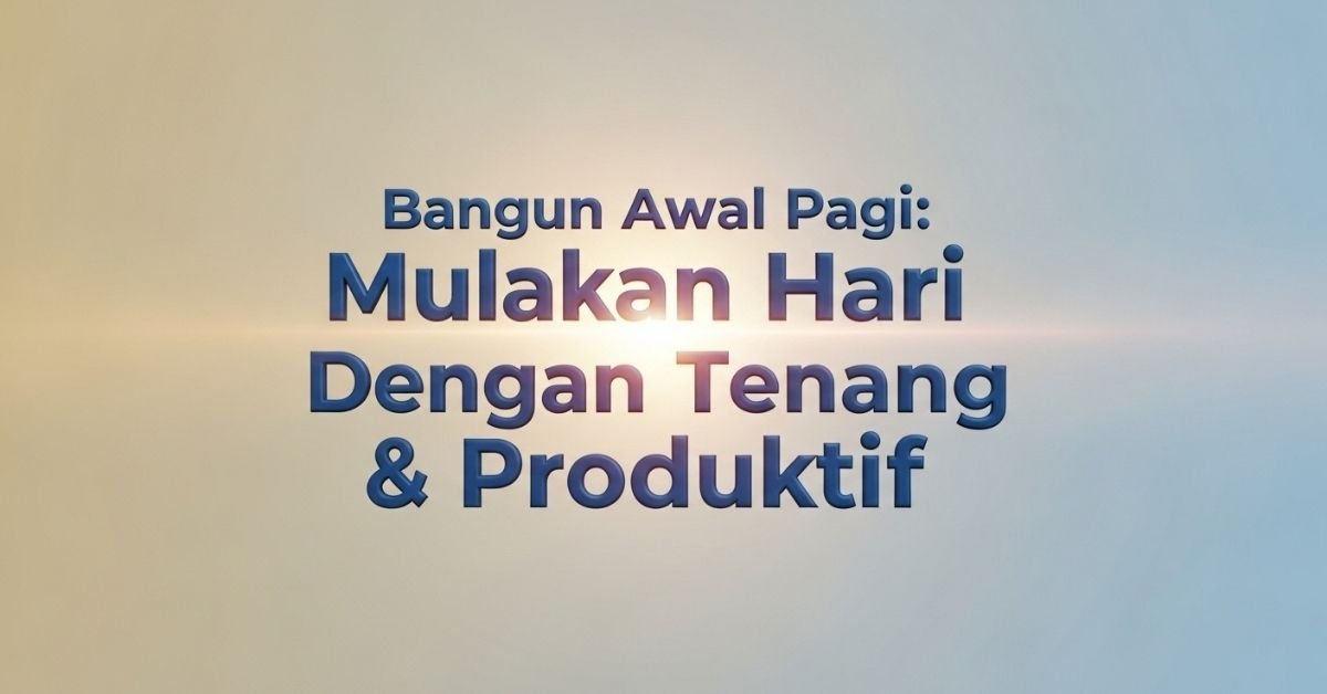 Bangun Awal Pagi: Mulakan Hari Dengan Tenang & Produktif